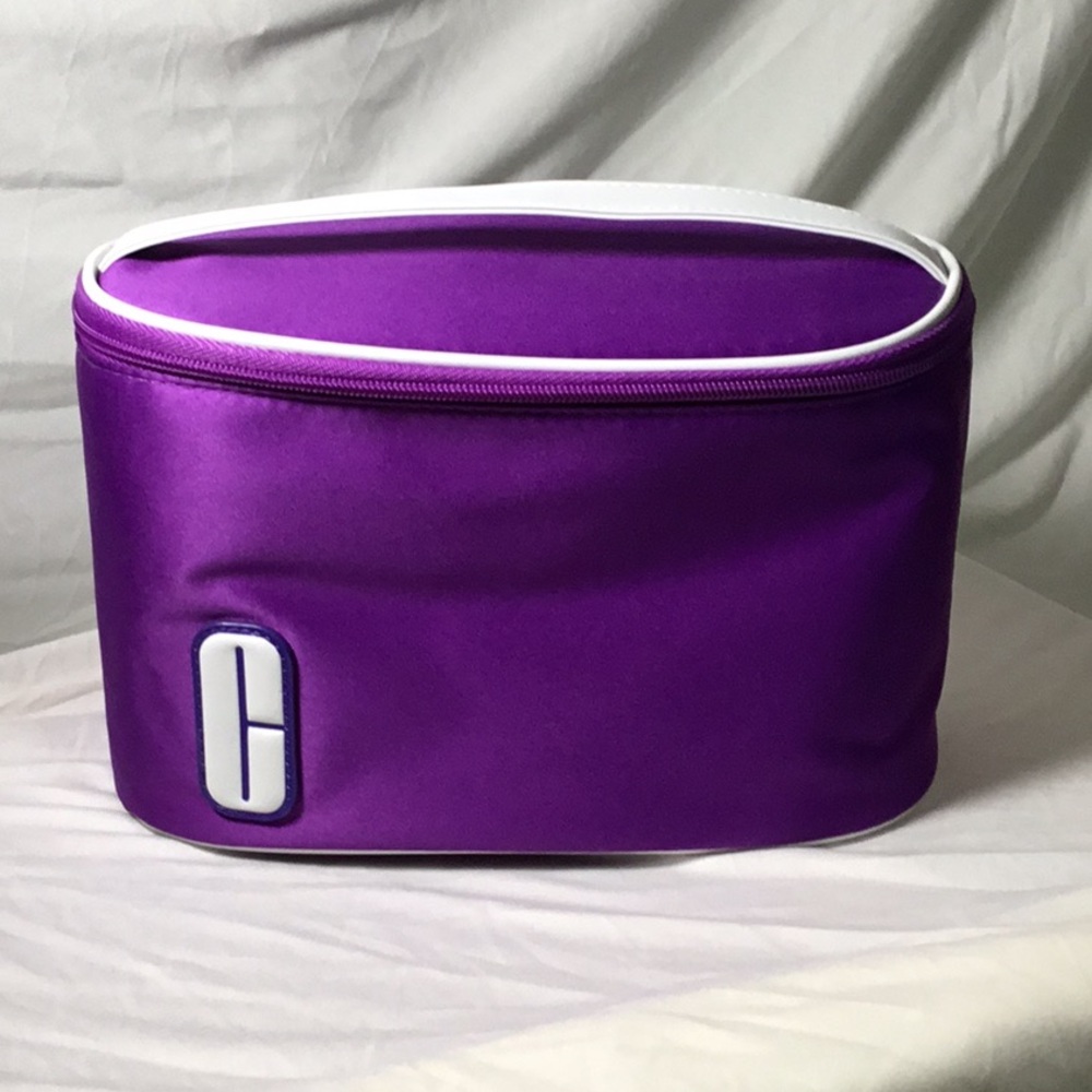 Purple Clinique Cosmetic Bag with Logo